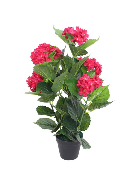 Tekokukka ruukulla hortensia 60 cm punainen