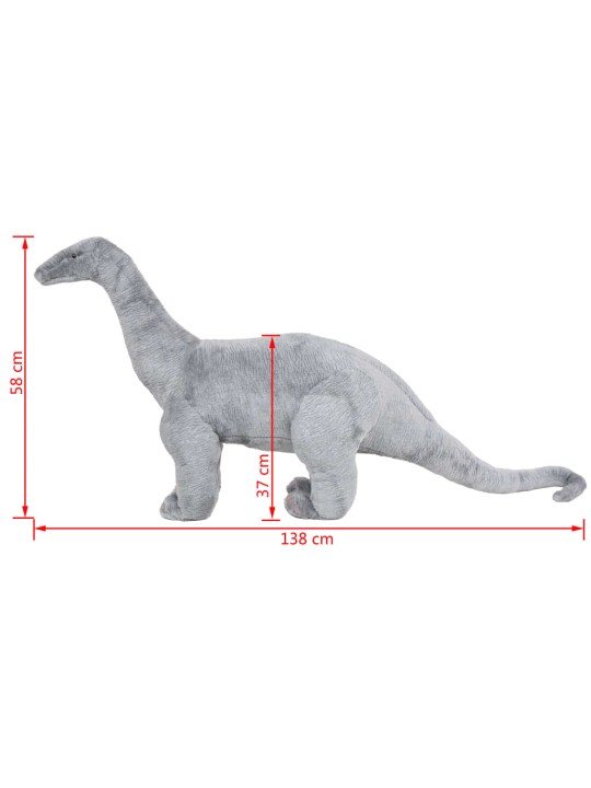 Seisova leludinosaurus Brachiosaurus XXL plyysi harmaa