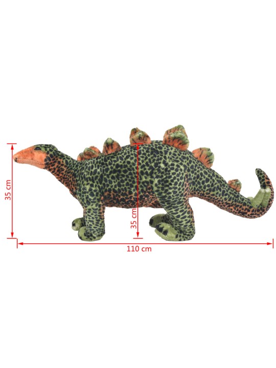 Seisova leludinosaurus Stegosaurus XXL plyysi vihreä ja oranssi