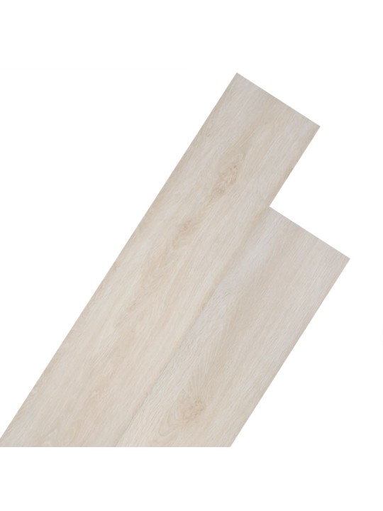 Itsekiinnittyvä PVC-lattialankku 5,02 m² 2 mm Tammi Valkoinen