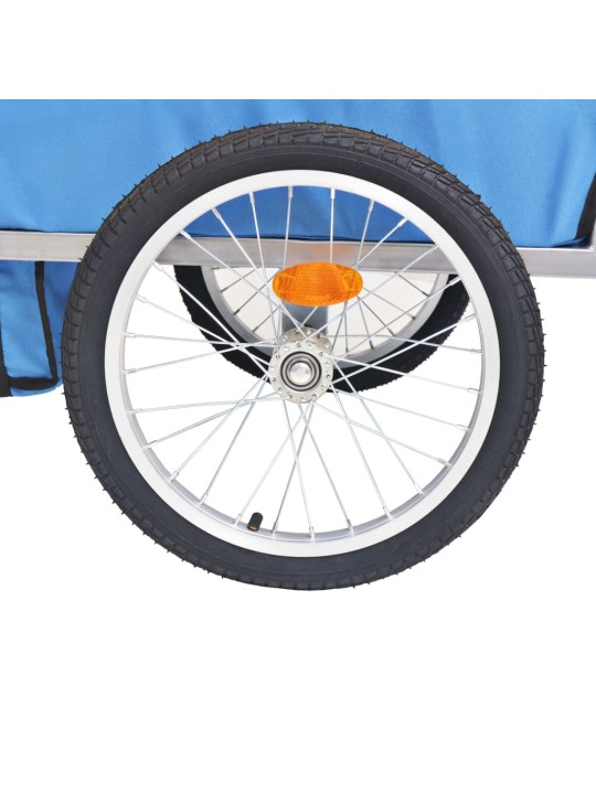 Polkupyörän peräkärry harmaa ja sininen 30 kg