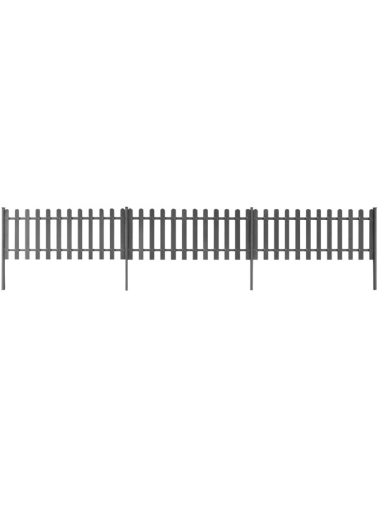 Puuaita tolpilla 3 kpl WPC 600x60 cm