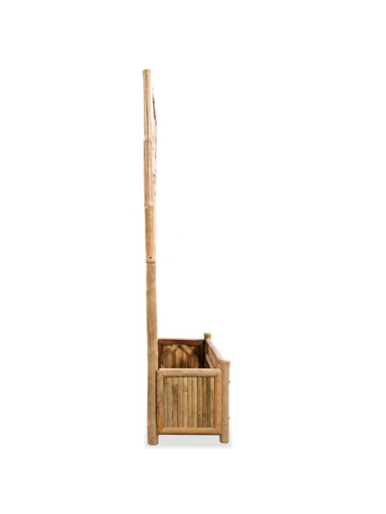 Korotettu kukkalaatikko säleiköllä bambu 70 cm