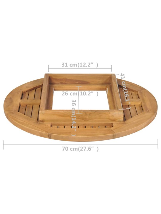 Olutkori Pöytälevy Tiikki 70 cm