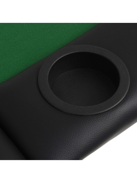 Kokoontaitettava pokeripöytä 9 pelaajalle soikea vihreä