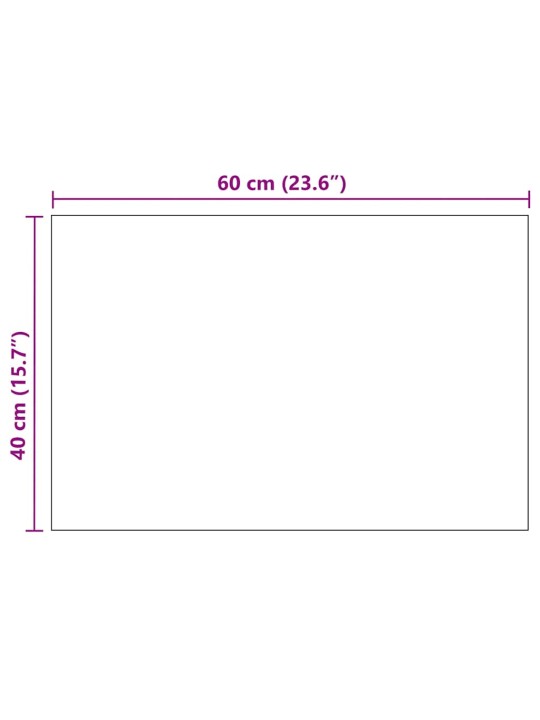 Seinäpeili neliö lasi 60x40 cm suorakulma lasi