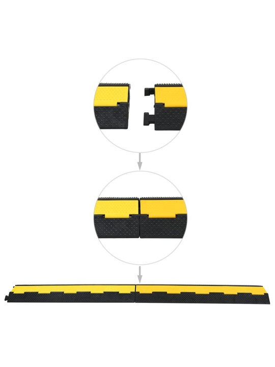 Kaapelisuoja 2 kourulla kumi 101,5 cm