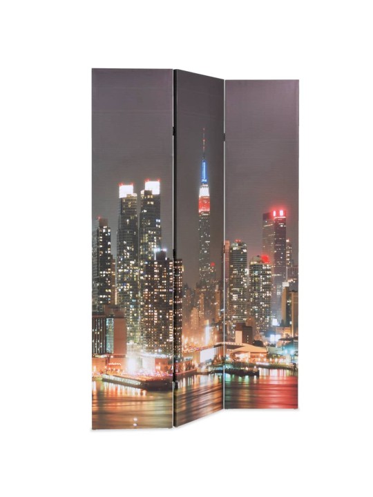 Taitettava tilanjakaja 120x170 cm new yorkin yömaisema
