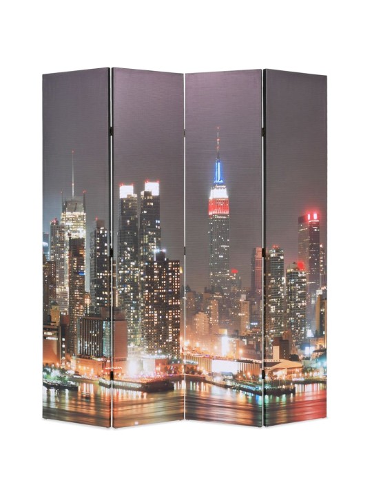 Taitettava tilanjakaja 160x170 cm new yorkin yömaisema