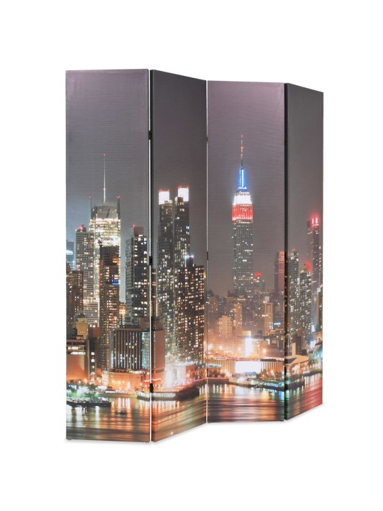 Taitettava tilanjakaja 160x170 cm new yorkin yömaisema