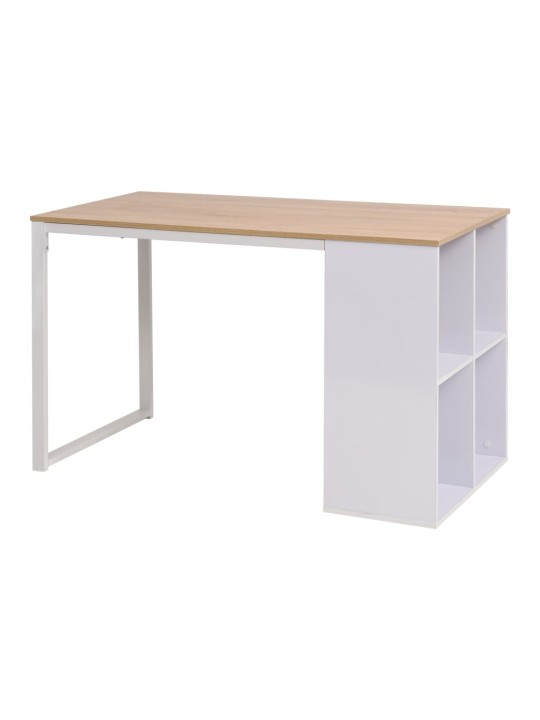 Kirjoituspöytä 120x60x75 cm tammi ja valkoinen