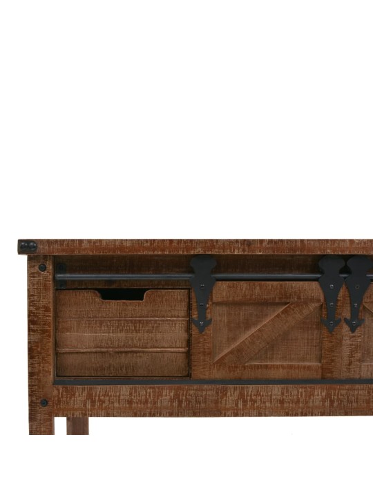 Konsolipöytä kiinteä kuusipuu 131x35,5x75 cm ruskea