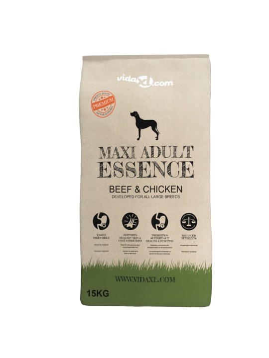 Koiran kuivaruoka "Maxi Adult Essence Beef & Chicken" 2kpl 30kg