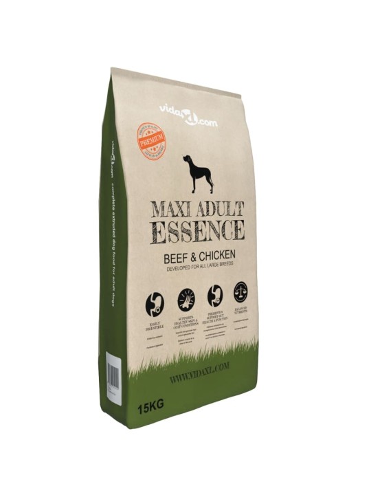 Koiran kuivaruoka "Maxi Adult Essence Beef & Chicken" 2kpl 30kg