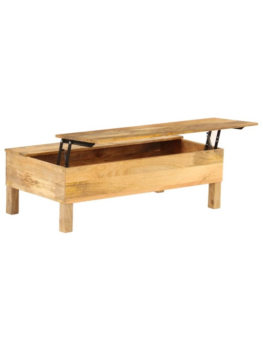 Sohvapöytä kiinteä mangopuu 110x55x35 cm