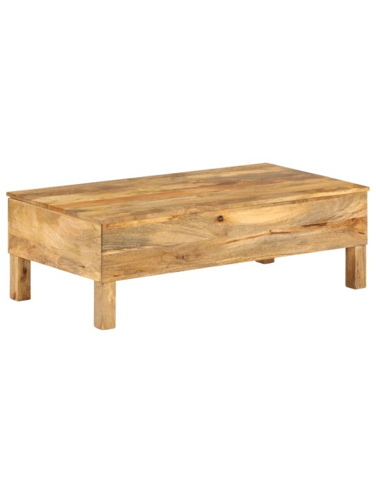 Sohvapöytä kiinteä mangopuu 110x55x35 cm