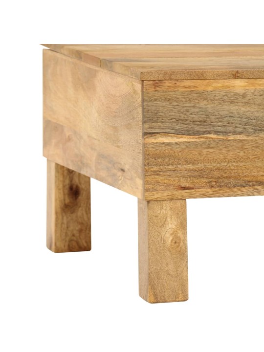 Sohvapöytä kiinteä mangopuu 110x55x35 cm