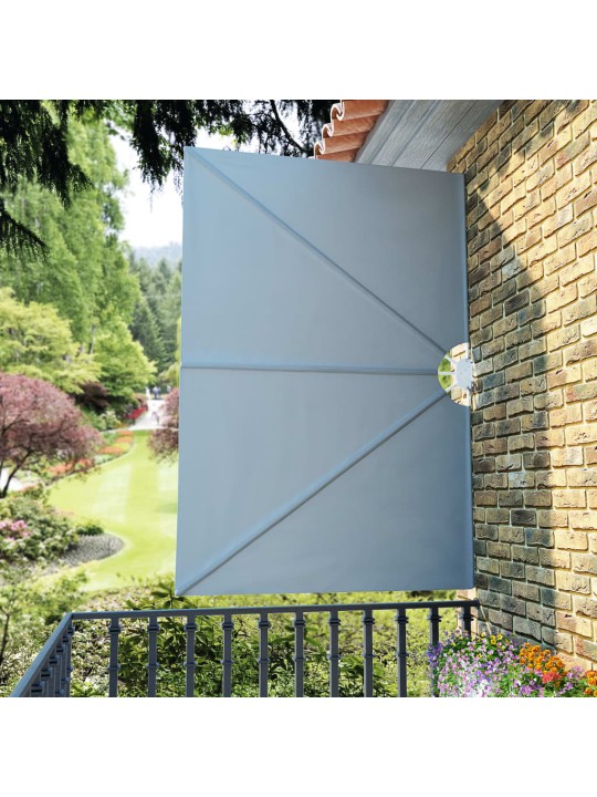 Kokoontaittuva terassin sivumarkiisi harmaa 240x160 cm