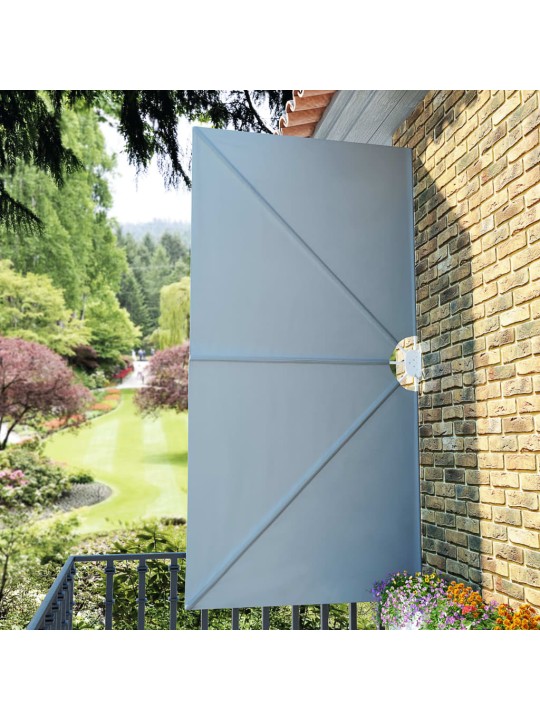Kokoontaittuva terassin sivumarkiisi harmaa 300x150 cm