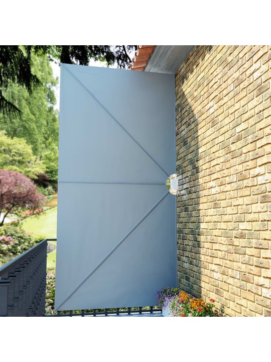 Kokoontaittuva terassin sivumarkiisi harmaa 400x200 cm