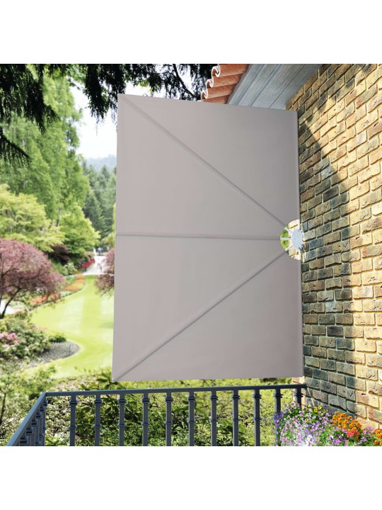 Kokoontaittuva terassin sivumarkiisi kerma 240x160 cm