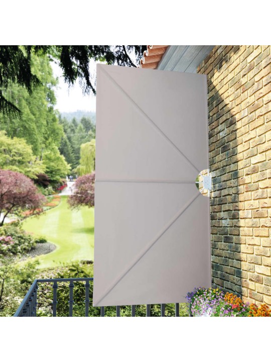 Kokoontaittuva terassin sivumarkiisi kerma 300x150 cm