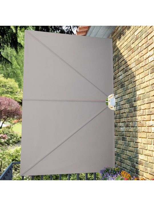 Kokoontaittuva terassin sivumarkiisi kerma 300x200 cm