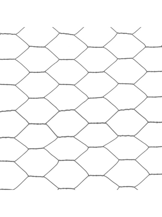 Kanaverkko teräs PVC pinnoitteella 25x1 m harmaa