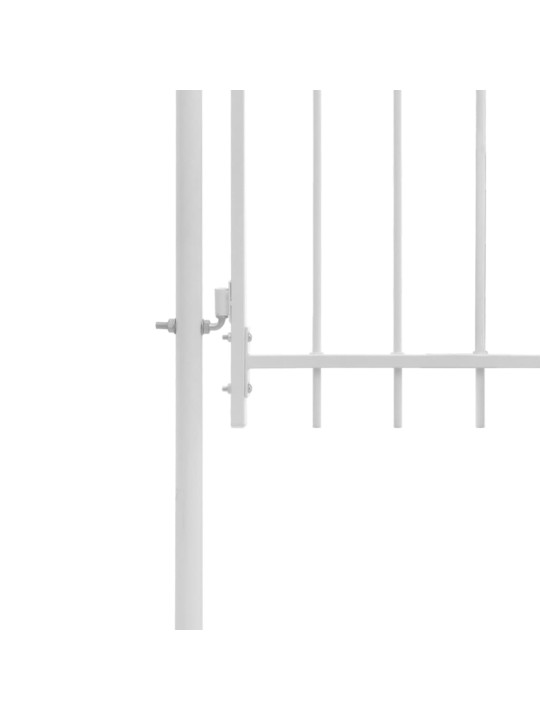 Puutarhaportti teräs 1x1,75 m valkoinen