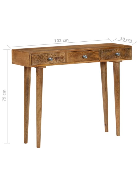 Konsolipöytä mangopuu 102x30x79 cm