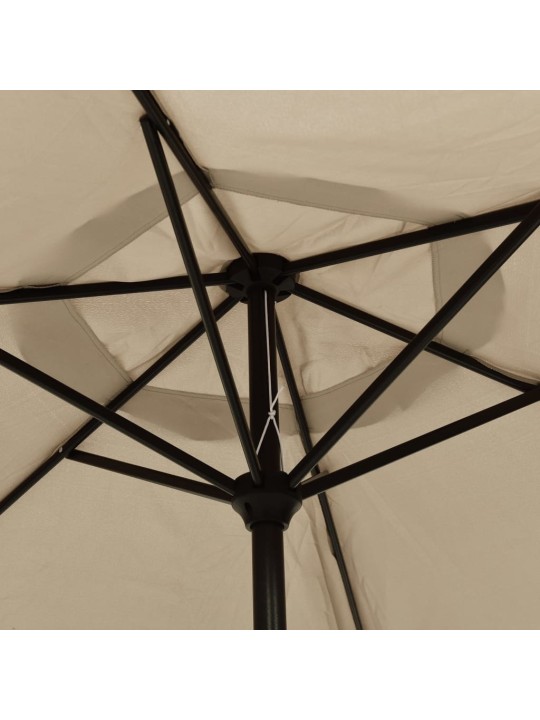 Aurinkovarjo metallirunko 300 cm harmaanruskea