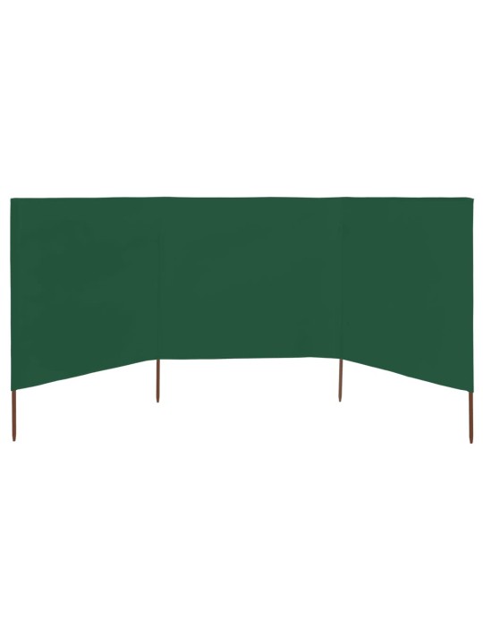 Tuulensuojakangas 3 paneelilla 400 x 120 cm vihreä
