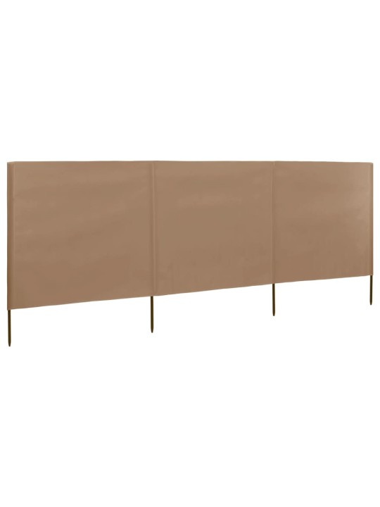 Tuulensuojakangas 3 paneelilla 400 x 120 cm ruskeanharmaa