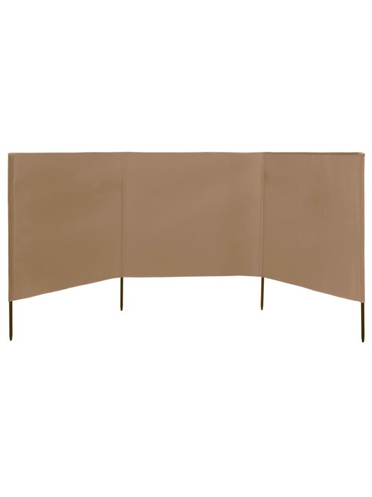 Tuulensuojakangas 3 paneelilla 400 x 120 cm ruskeanharmaa