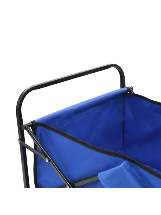 Kokoontaittuva vetokärry teräs sininen