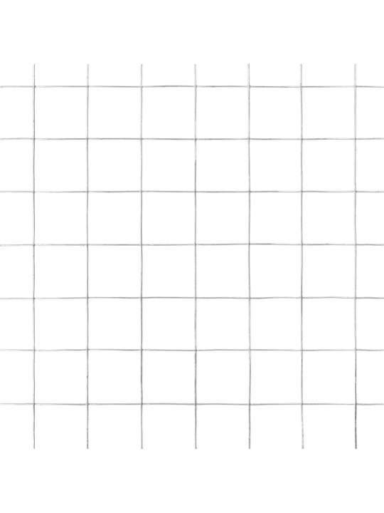 Kanaverkko galvanoitu teräs 25x1,5 m hopea