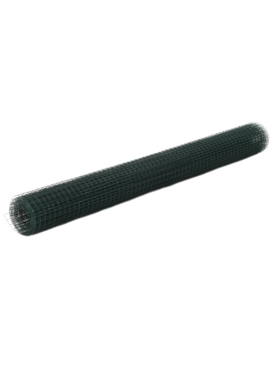 Kanaverkko teräs pvc pinnoitteella 10x1,5 m vihreä