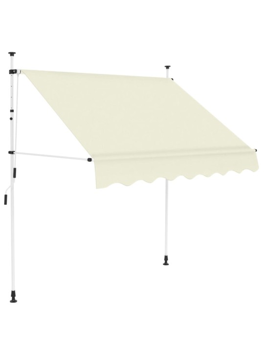 Manuaalisesti sisäänkelattava markiisi 150 cm kerma