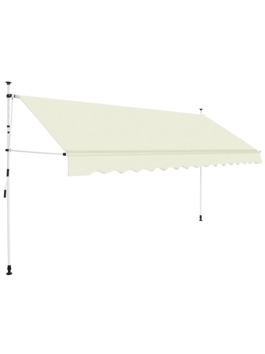 Manuaalisesti sisäänkelattava markiisi 350 cm kerma