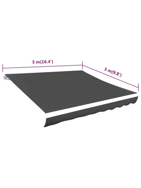 Markiisikangas antrasiitti 500x300 cm