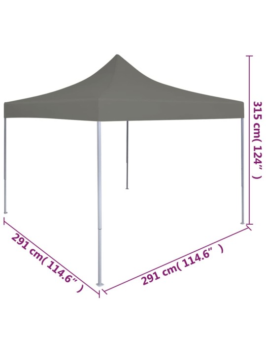 Kokoontaittuva pop-up juhlateltta 3x3m antrasiitti