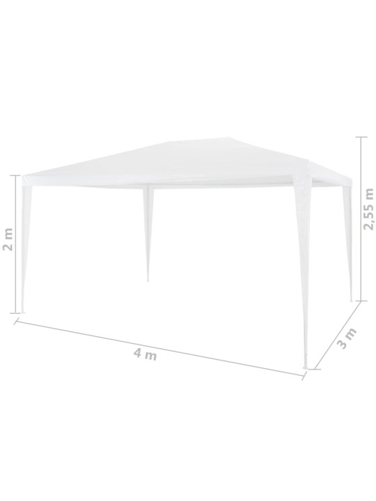 Juhlateltta 3x4 m valkoinen