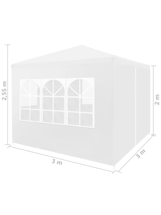 Juhlateltta 3x3 m valkoinen