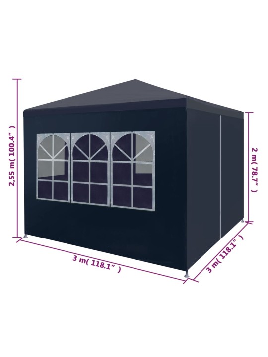 Juhlateltta 3x3 m sininen