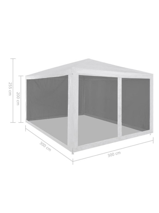 Juhlateltta 4 verkkosivuseinää 3x3 m