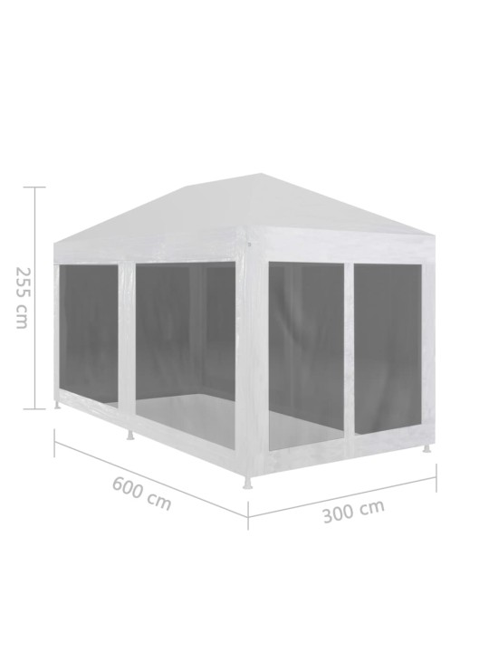 Juhlateltta 6 verkkosivuseinää 6x3 m