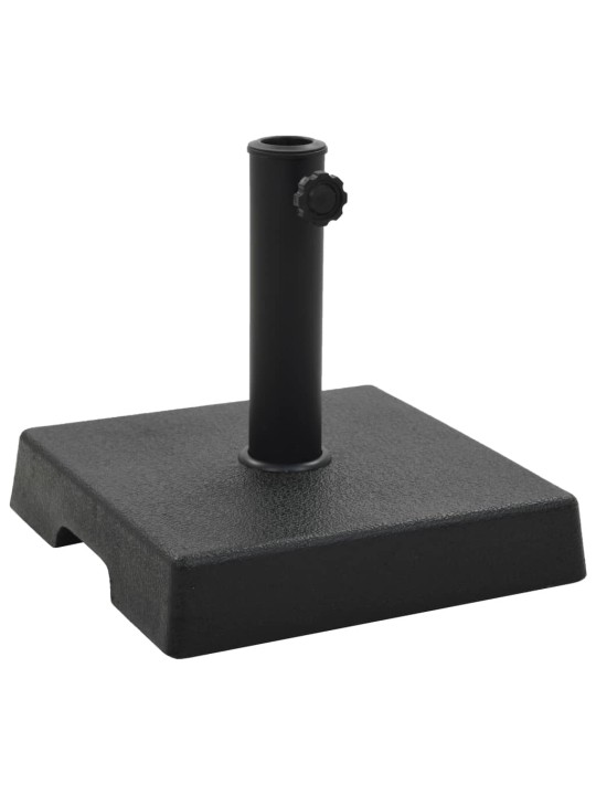 Aurinkovarjon jalka polyresiini 8 kg neliö musta