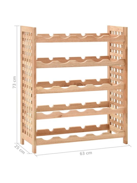 Viiniteline 25 pullolle pähkinäpuu 63x25x73 cm