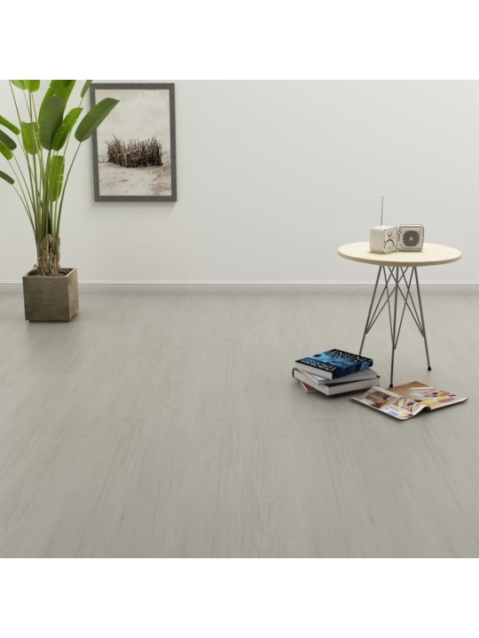 Itsekiinnittyvä lattialankku 4,46 m² 3mm PVC vaaleanharmaa