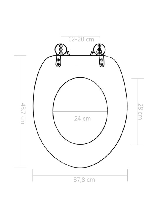 WC-istuin soft close kannella MDF simpukkakuosi